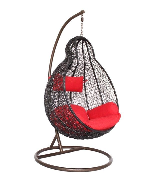 One Seater Hanging Swing Chair With Cushions Buy One