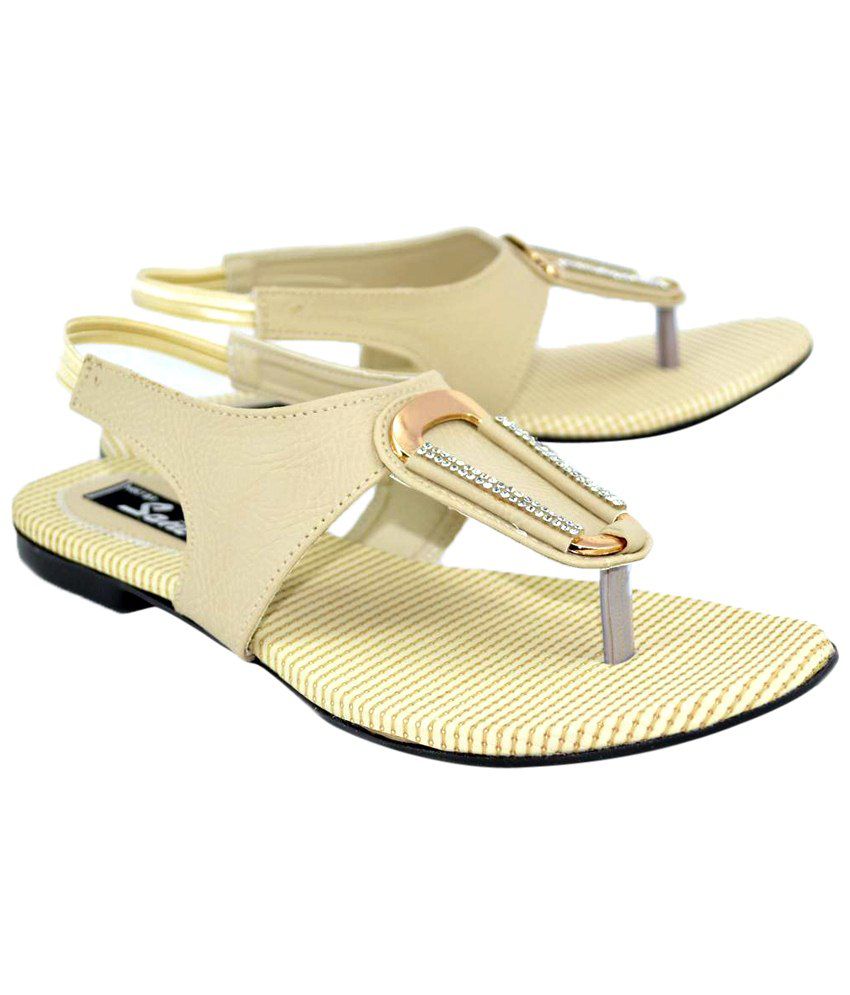 Sant Footwear Special Beige Flat Sandals Price in India- Buy Sant ...