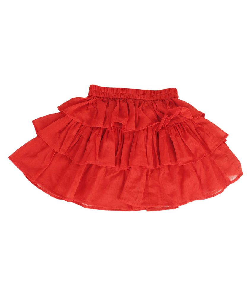 Tillu Pillu Red Cotton Skirts - Buy Tillu Pillu Red Cotton Skirts ...