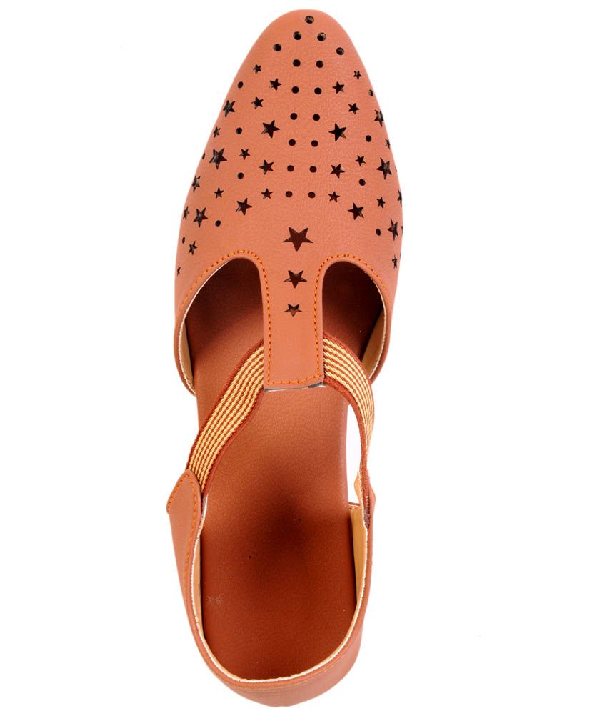 tan slip on heel sandals