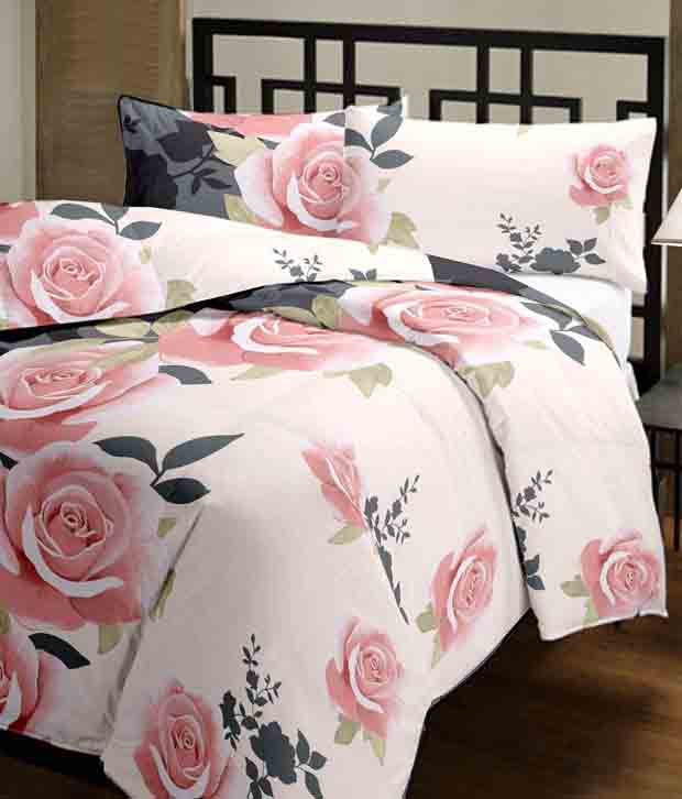     			Renown Adorable Pink Flowers Printed Polycotton Single Bed AC Blanket / Dohar