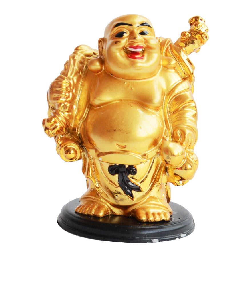     			Anjalika Yellow Feng Shui Laughing Buddha With Potal 9.5 cm