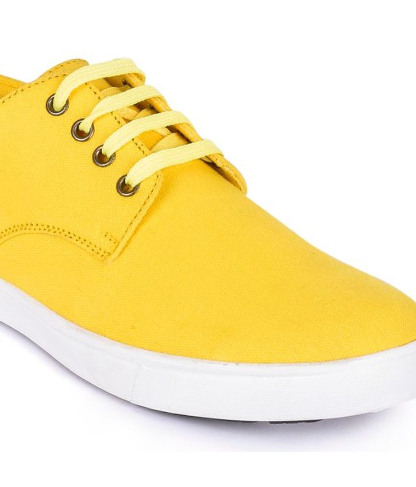 mustard yellow canvas shoes