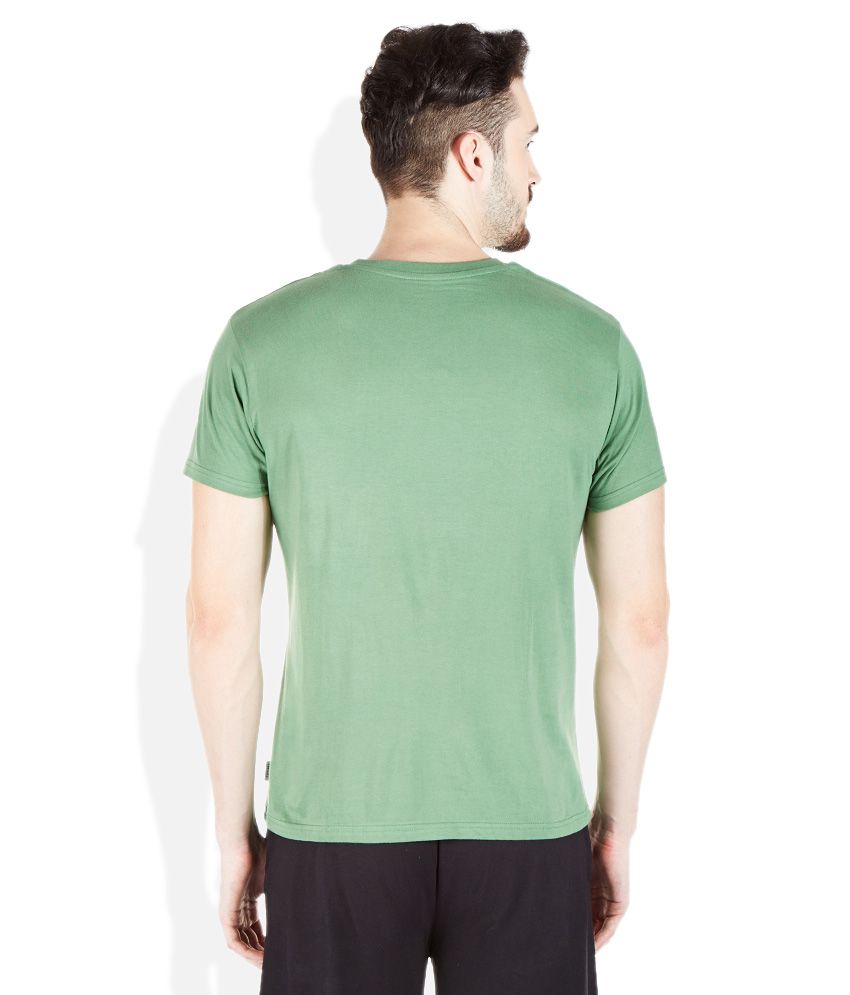green v neck shirt mens