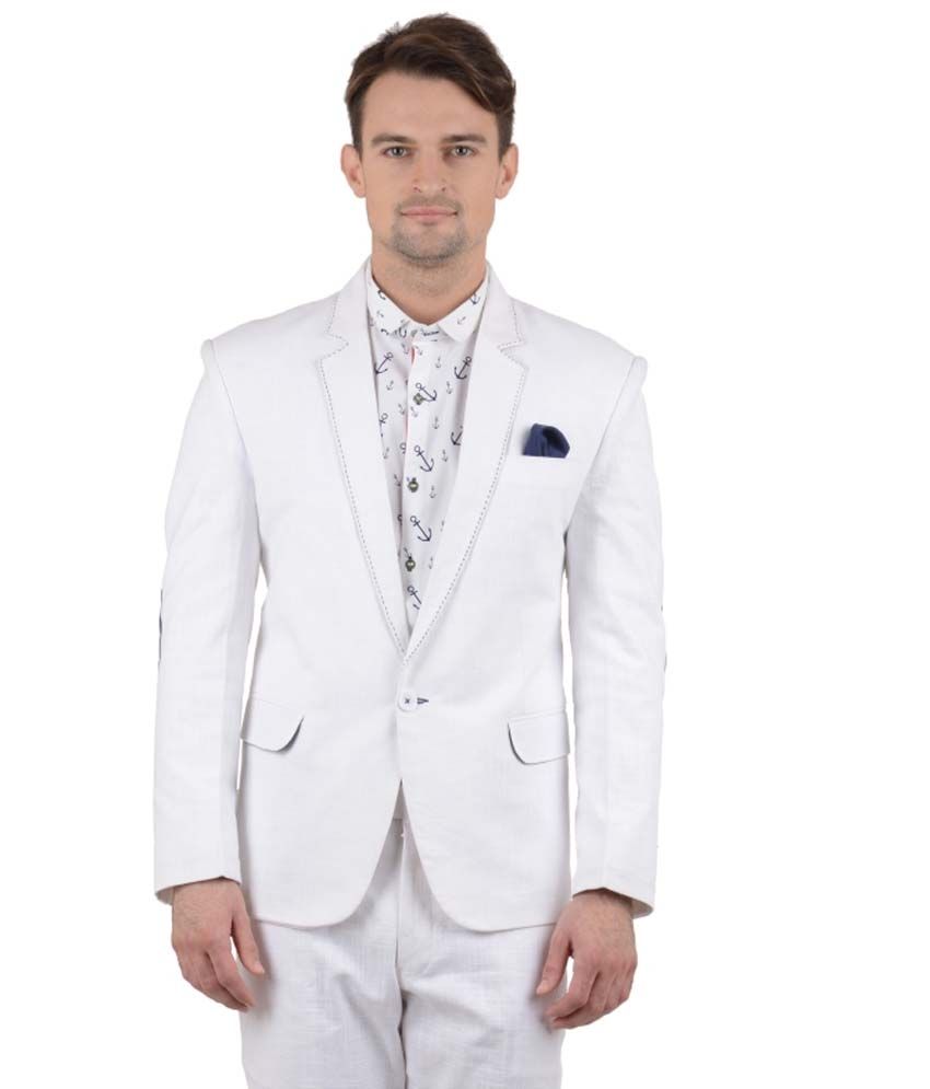 Azio Design White Linen Party Wear Blazers Buy Azio Design White