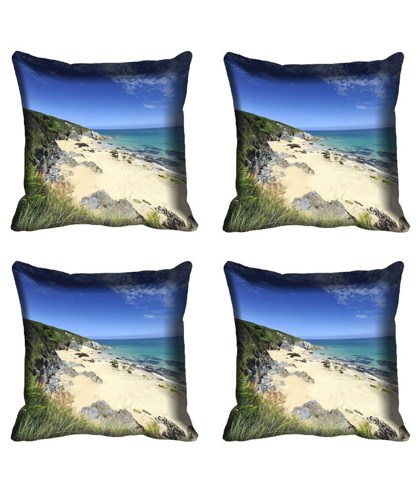 Mesleep Multicolour Satin Cushion Cover Pack Of 4 Buy Online at Best