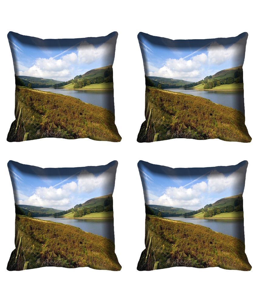 Mesleep Multicolour Satin Cushion Cover Pack Of 4 Buy Online at Best