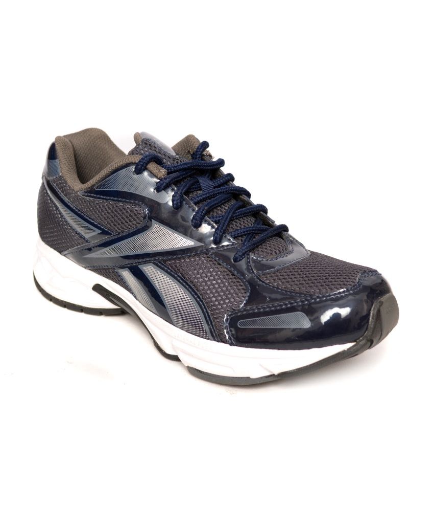 grey and black reebok shoes