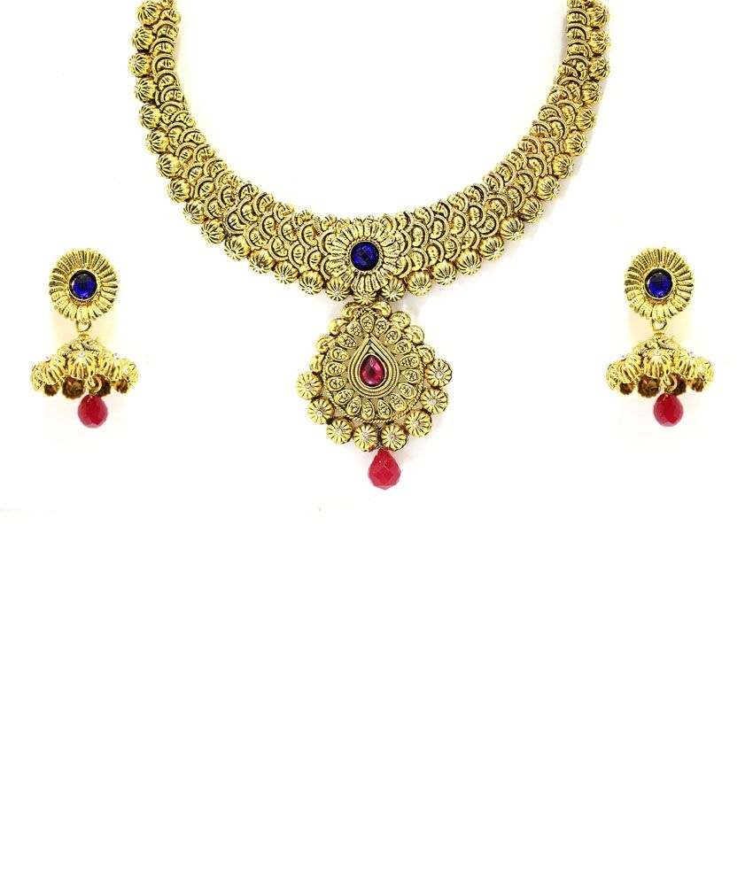 Zaveri Pearls Alloy Necklace Set Buy Zaveri Pearls Alloy Necklace Set