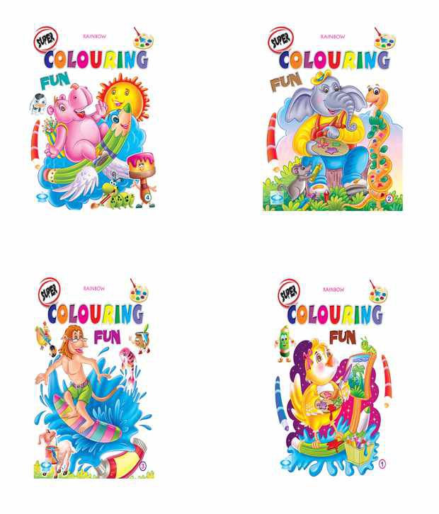 Download Rainbow Books Super Colouring Book Set Of 4: Buy Online at ...