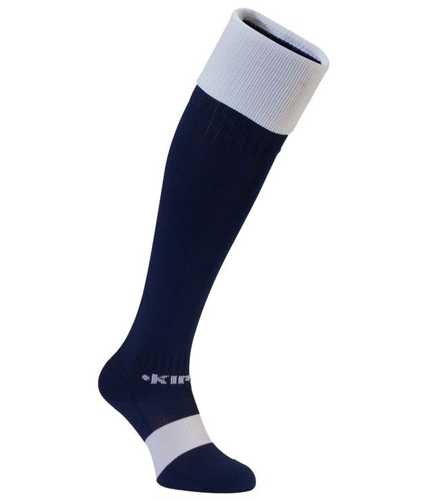 Kipsta Navy Blue & White Unisex Football Socks: Buy Online at Best ...
