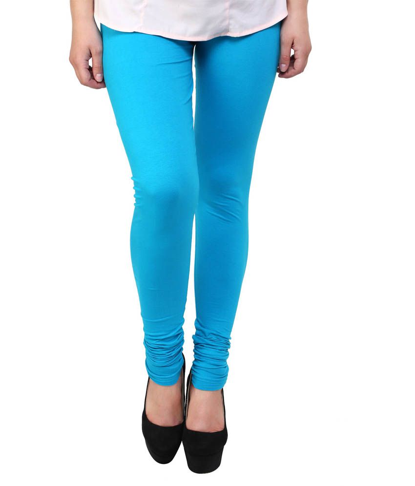 Frenchtrendz | Buy Frenchtrendz Cotton Spandex Light Green Ankle Leggings  Online India