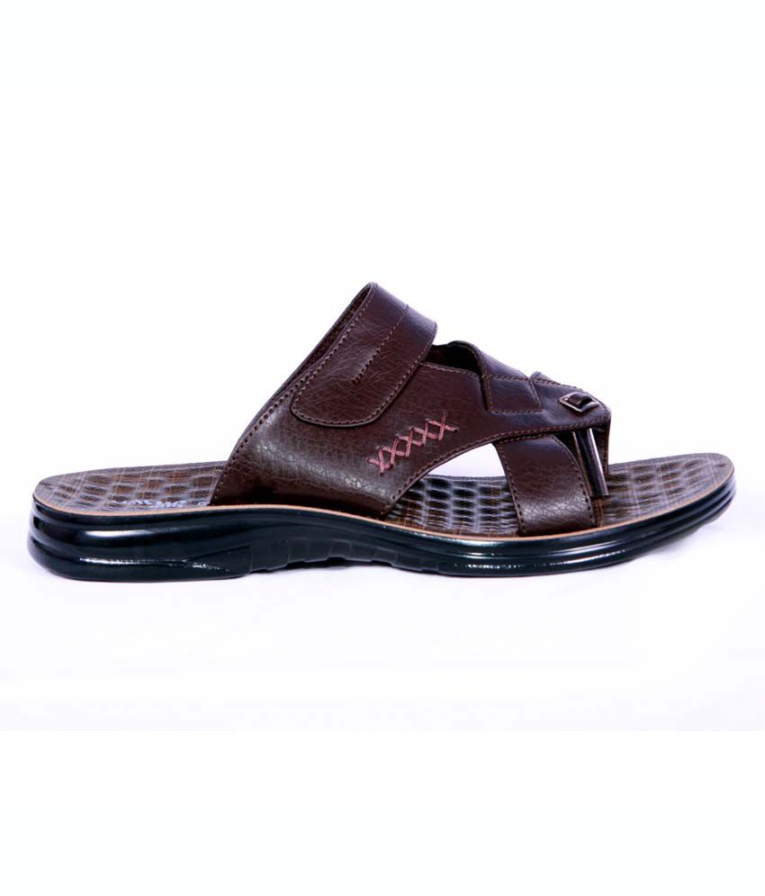 Bata Brown Synthetic Leather Men Sandals Price in India- Buy Bata Brown ...