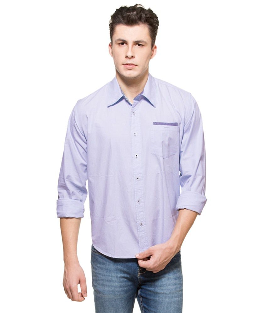 Zovi Light Purple Casual Full Sleeve Shirt for Men - Buy Zovi Light ...