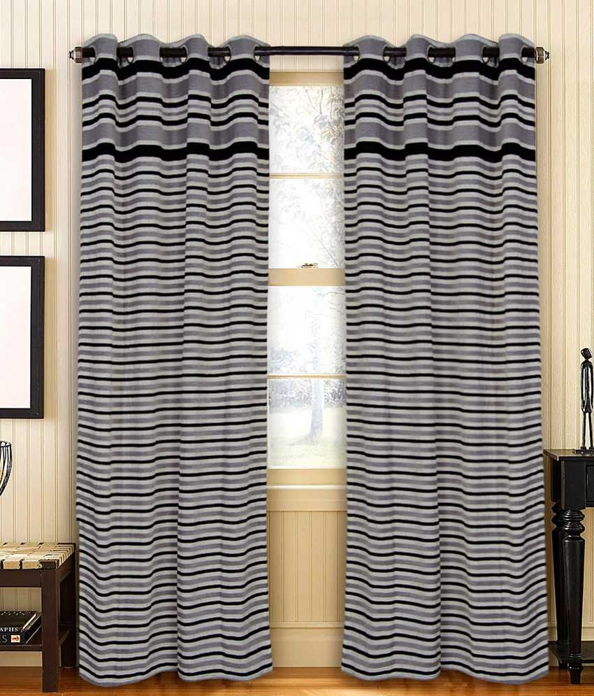     			Home Candy Set of 2 Door Eyelet Curtains