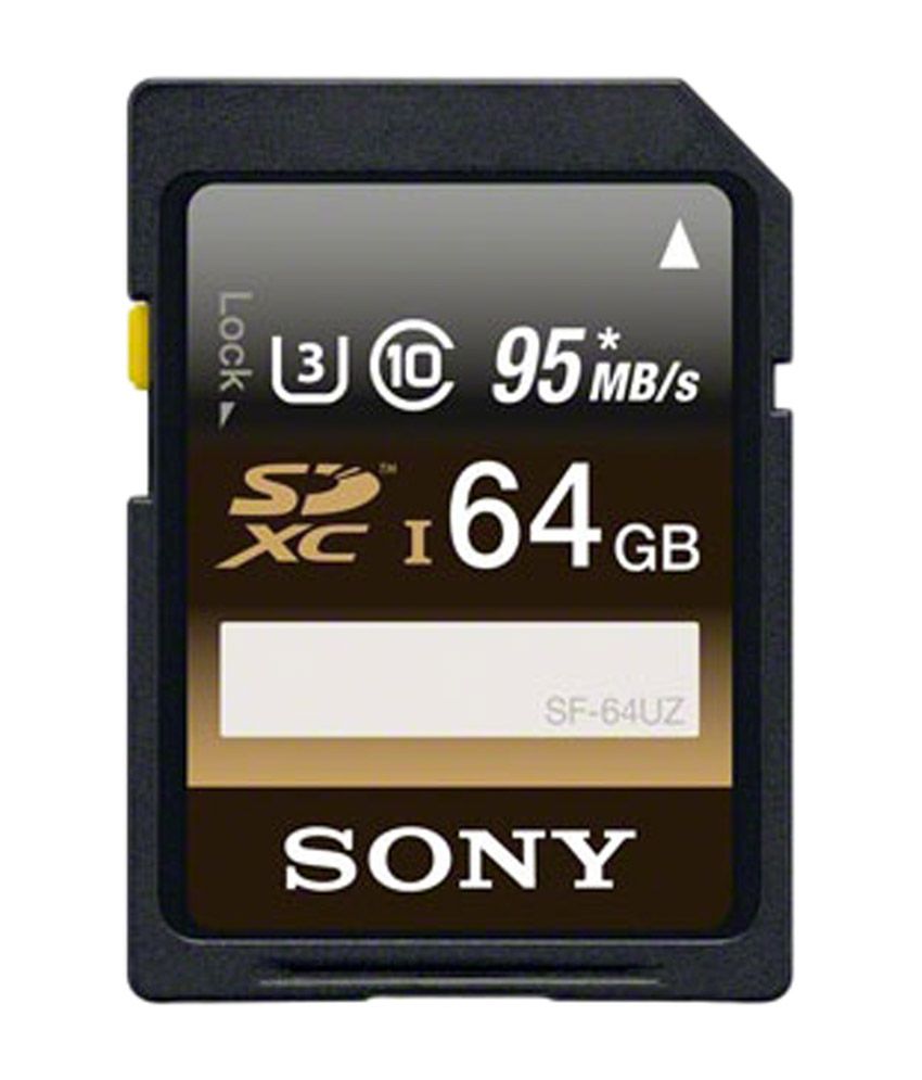 Sony SF64UZ 64 GB SDXC UHS 3 Memory Card Price in India Buy Sony SF
