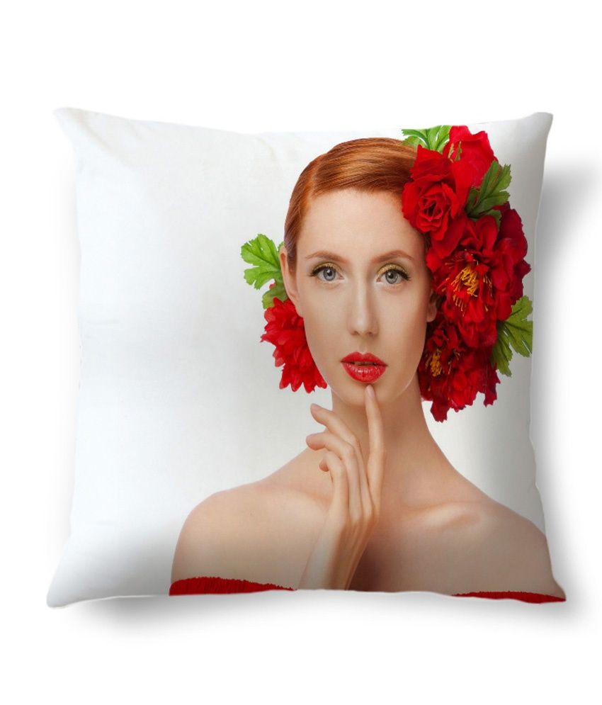 Amy Red Dress Beautiful Girl Cushion Cover Buy Online At Best Price