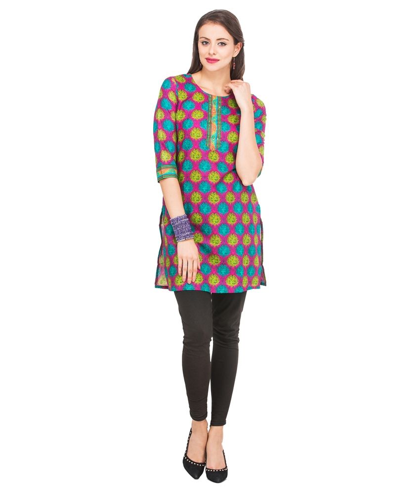Asv Multicolor Cotton Kurti Buy Asv Multicolor Cotton Kurti Online at