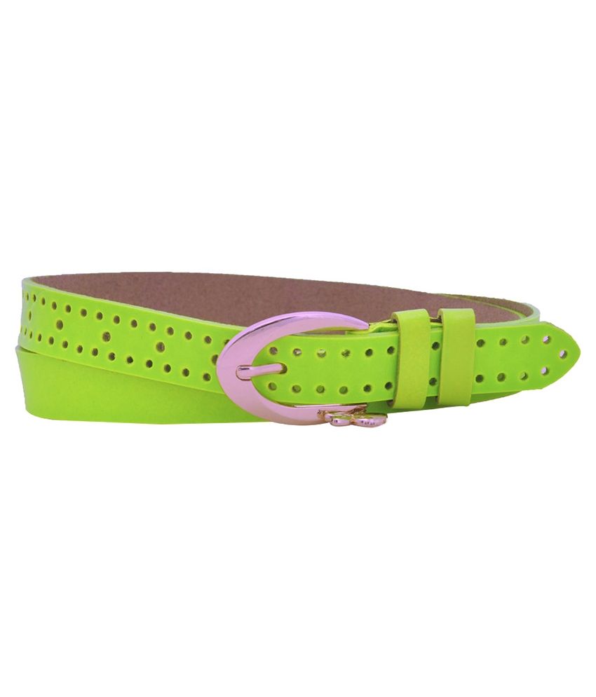 lime green designer belt