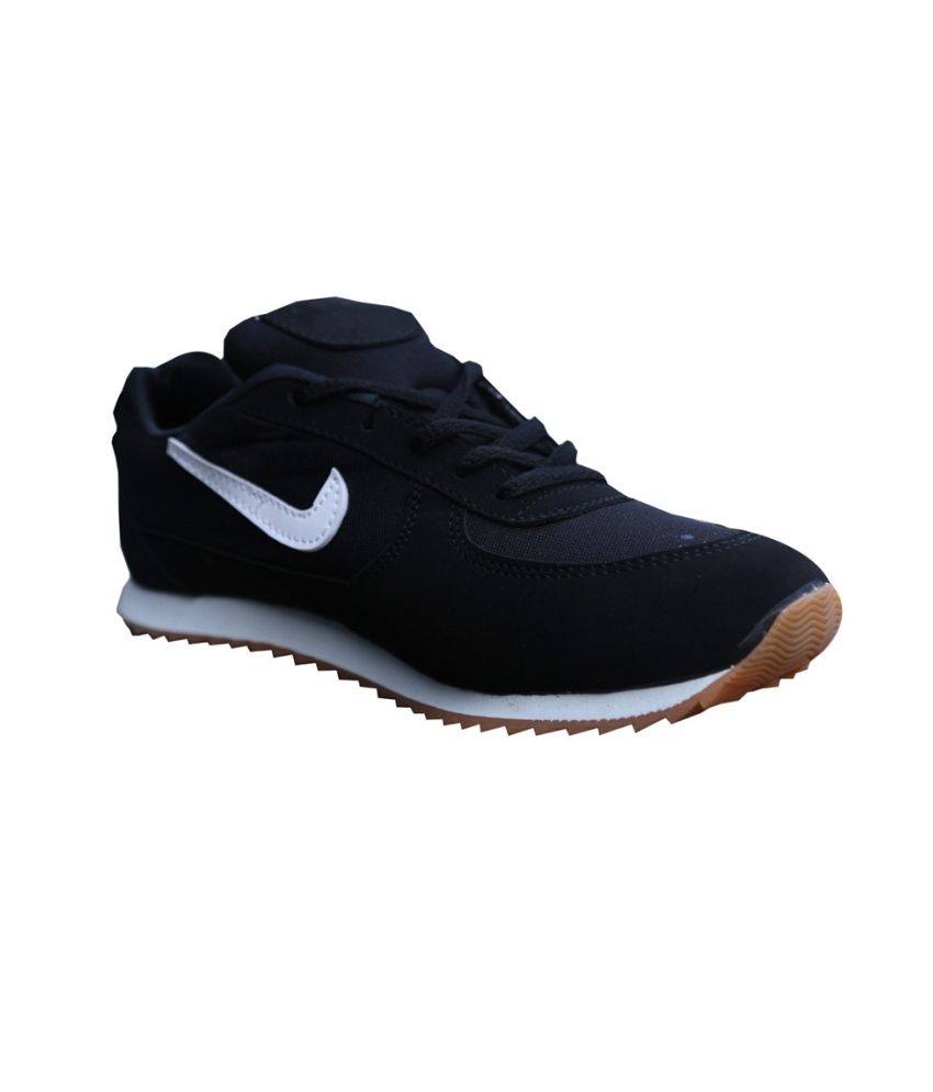     			Port Black Mesh|Textile Sport Shoes For Men