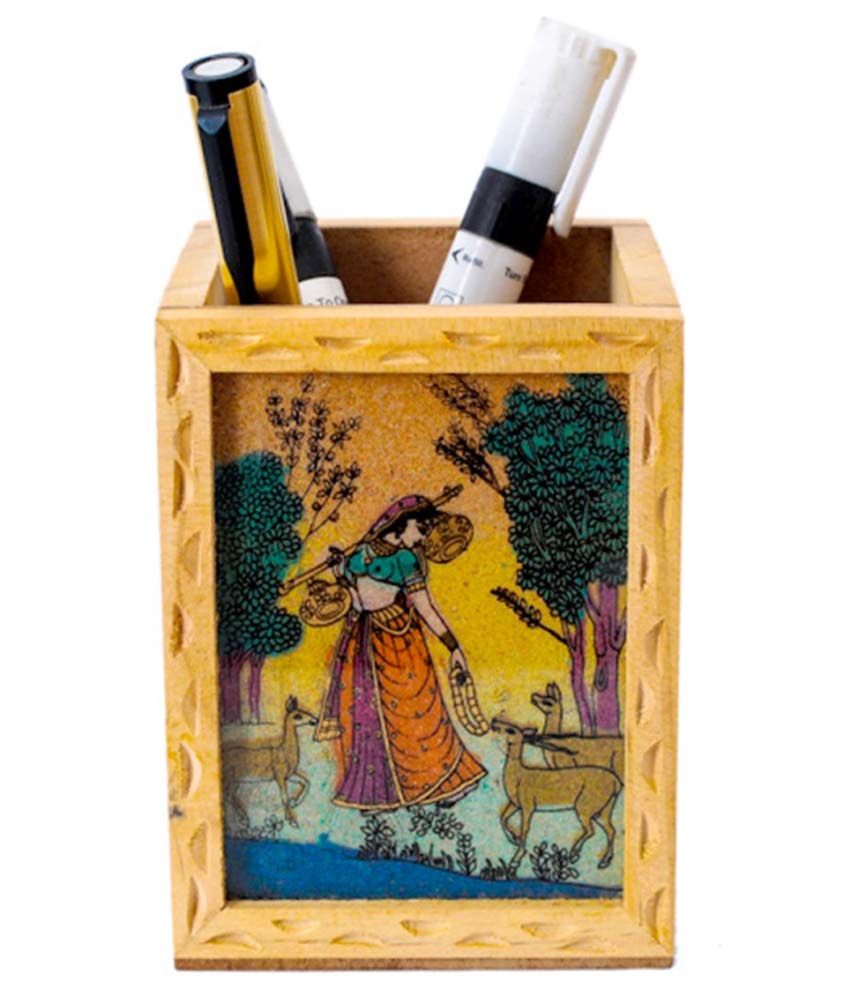 Dreamship Pine Wood Desktop Accessories / Pen Stand Buy Dreamship Pine