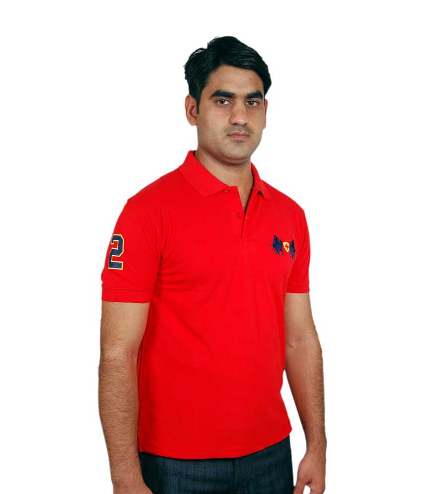 Swiss Polo Red Cotton Half Sleeve Polo T Shirt Buy Swiss Polo Red