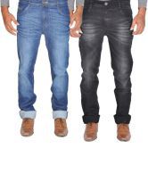 Wrangler Multicolour Cotton Men Jeans Pack Of 2