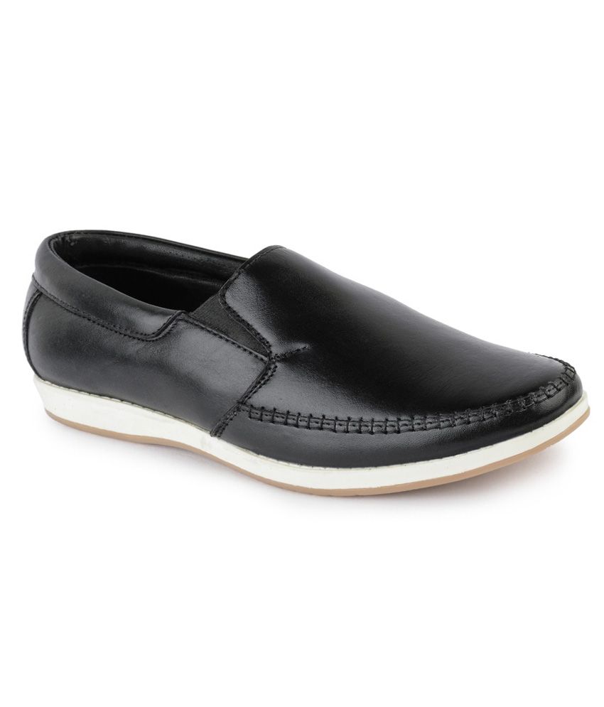 Coffee Bean Black Leather Casual Shoes For Men Price in India- Buy ...