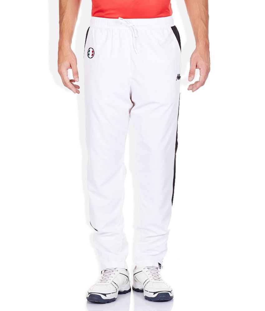 kappa white track pants