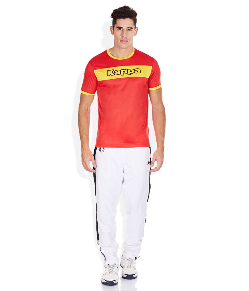 kappa white track pants