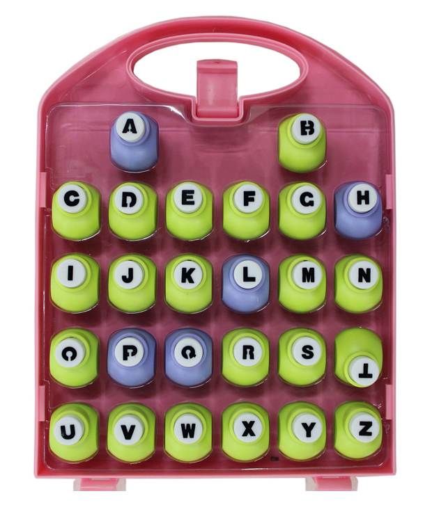 Tootpado 26 Alphabet Set Craft Paper Punch Size 1 cm DIY Paper Shaper for Card Making