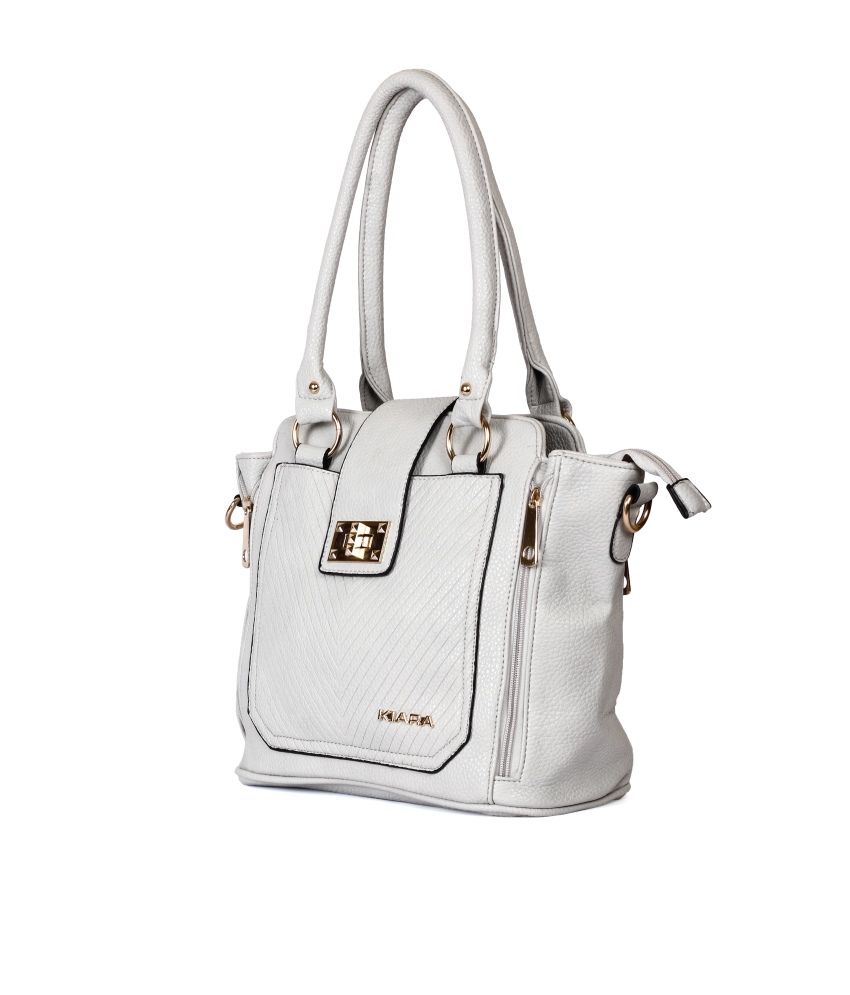 plain white shoulder bag