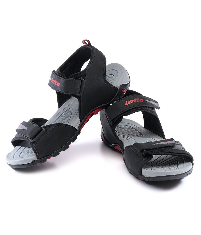 lotto black sandals