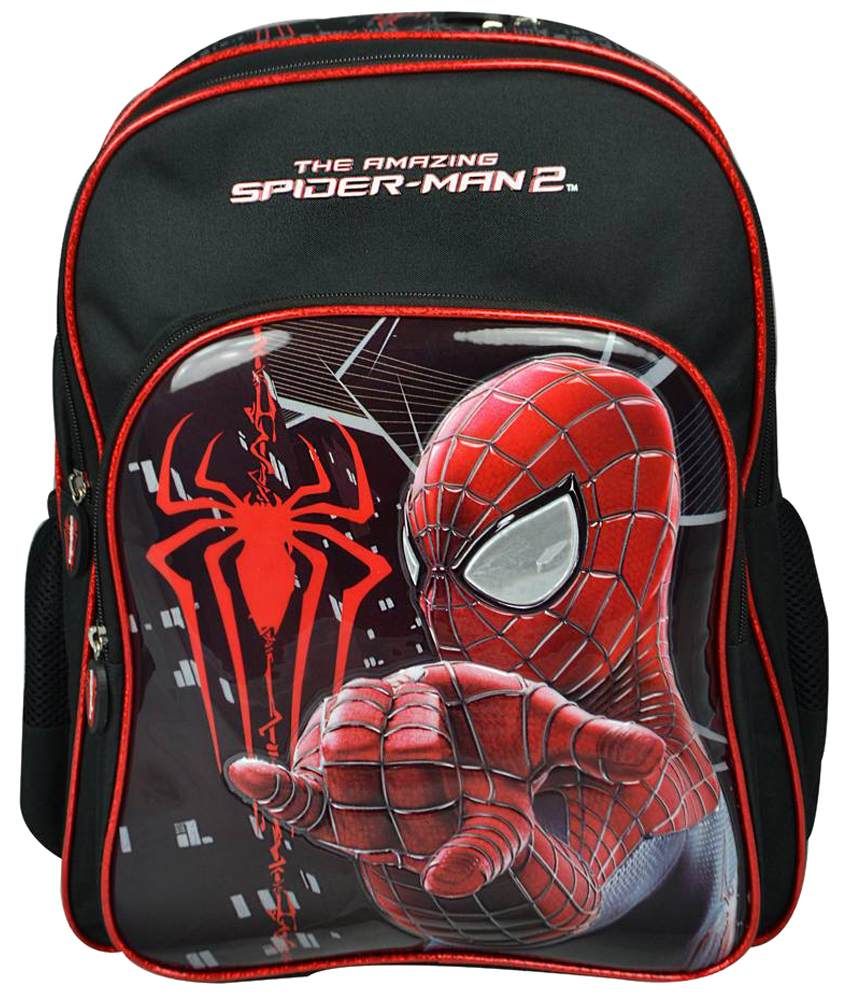 black spiderman backpack