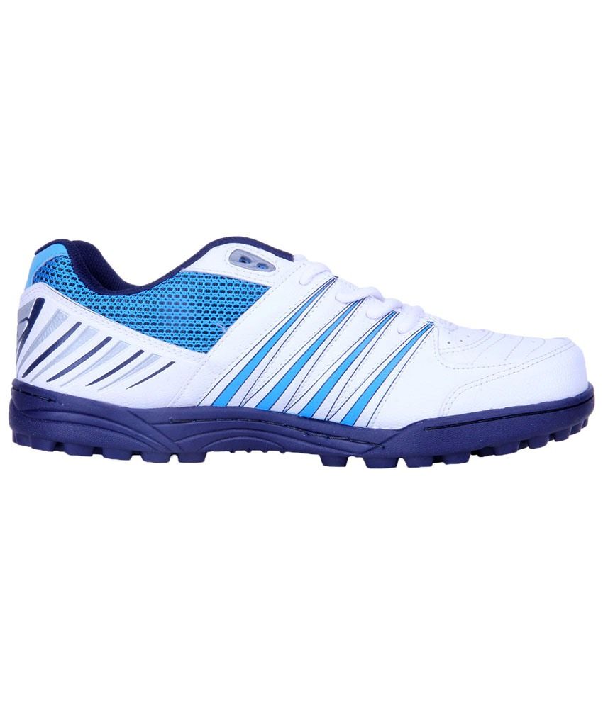 Nivia White & Blue Caribbean Cricket Shoes for Men Buy Nivia White & Blue Caribbean Cricket