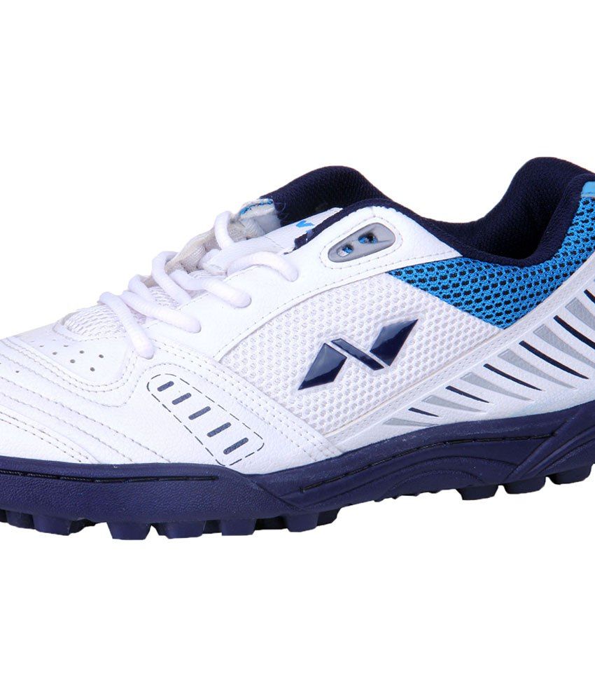 Nivia White & Blue Caribbean Cricket Shoes for Men Buy Nivia White