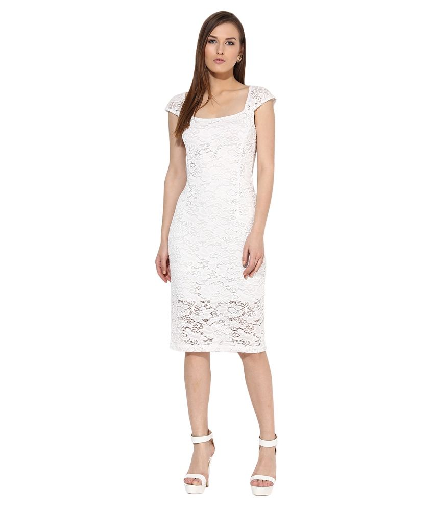 Buy Harpa White Polyester Dresses Online at Best Prices in India - Snapdeal