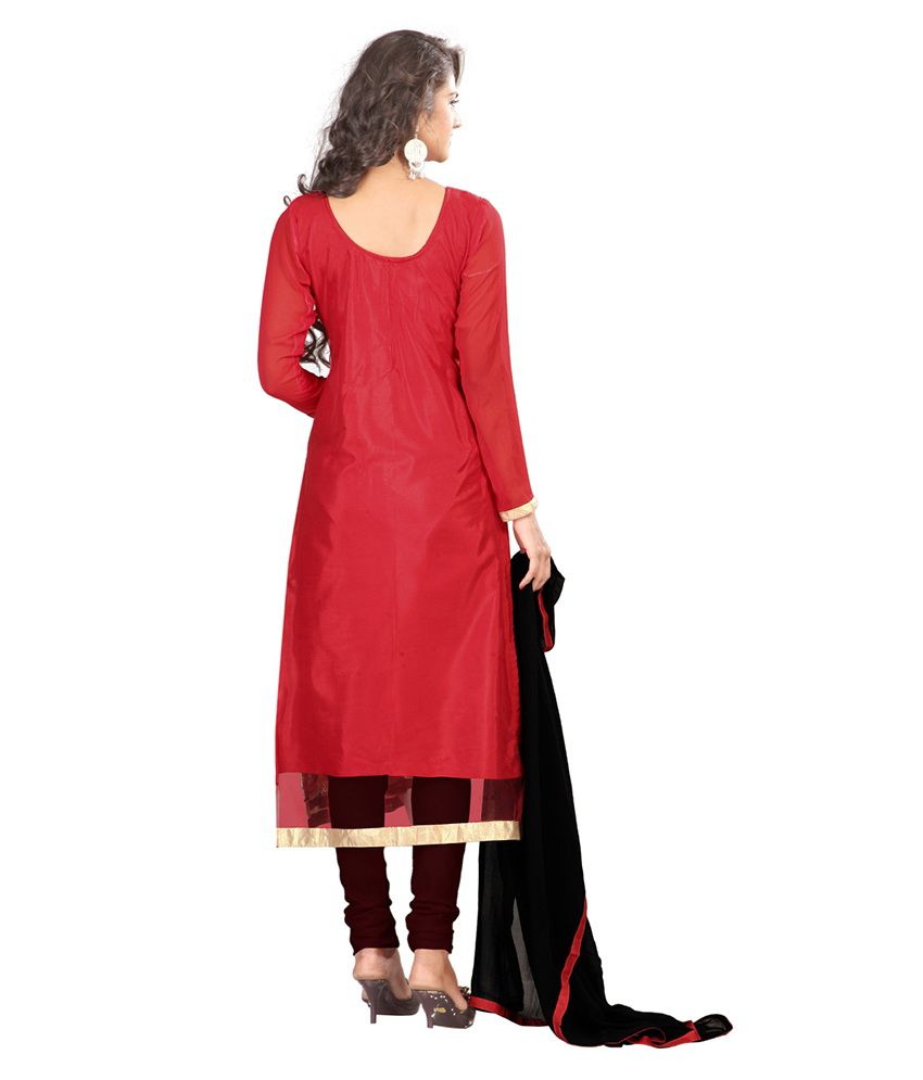 Lookslady Red Brasso Dress Material - Buy Lookslady Red Brasso Dress ...