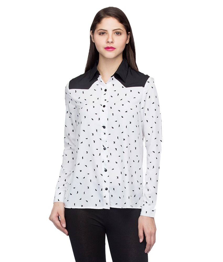 Buy Oxolloxo White Polyester Shirts Online at Best Prices in India
