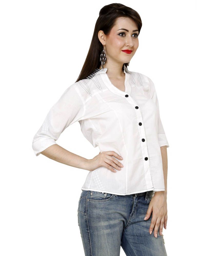 womens white cotton shirts uk