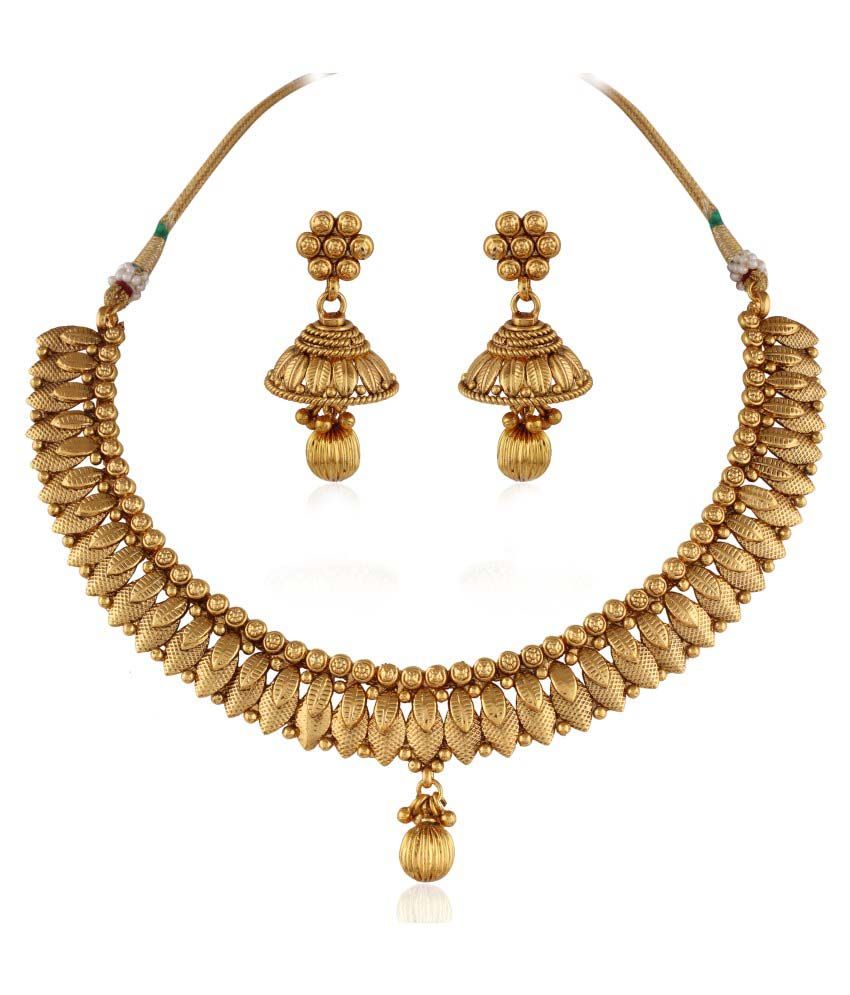 rajwadi necklace set gold