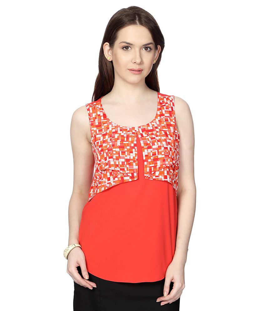 Buy Annabelle by Pantaloons Red Tops Online at Best Prices in India ...
