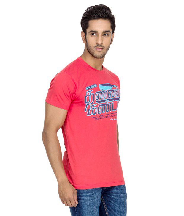 Tee Kadai Pink Printed Cotton T-Shirt - Buy Tee Kadai Pink Printed ...