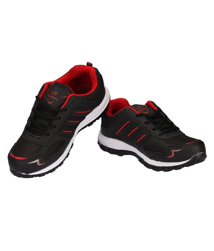 Tavera Black Running Sport Shoes - Buy 