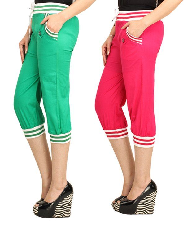 white cotton capris