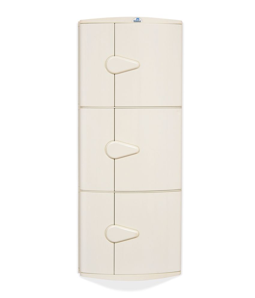 Nilkamal Corner Cabinet 3d Ivory