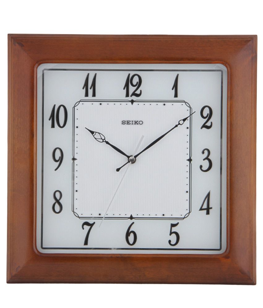 Seiko Wall Clock Brown: Buy Seiko Wall Clock Brown at Best Price in India  on Snapdeal