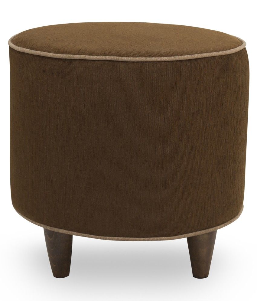 Solid Wood Round Ottoman With 5 Inch Leg Solid Wood Round Ottoman With 5 Inch Leg