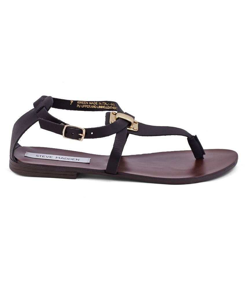 steve madden black leather flats