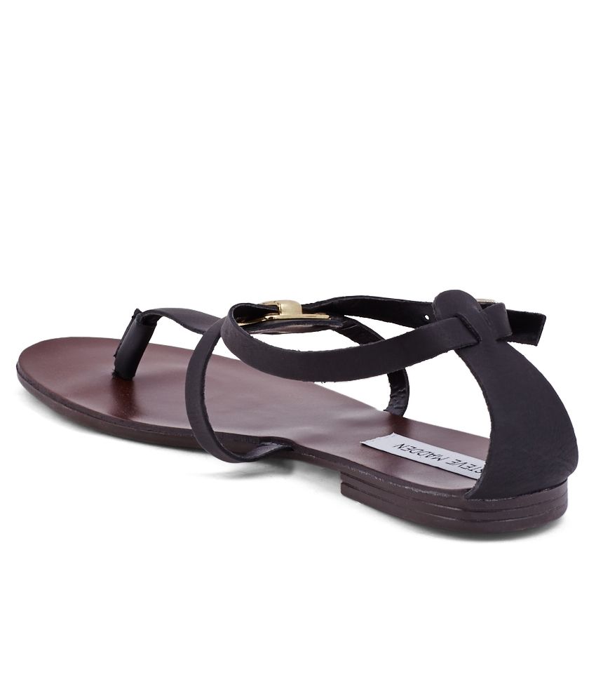 steve madden black leather flats